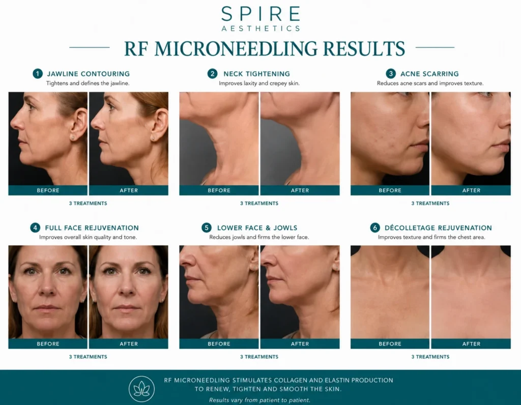 RF Microneedling Skin tightening Gainsborough results