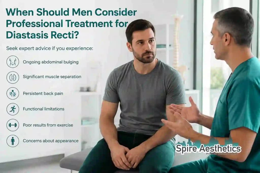 When Should Men Consider Professional Treatment for Diastasis Recti Gainsborough?