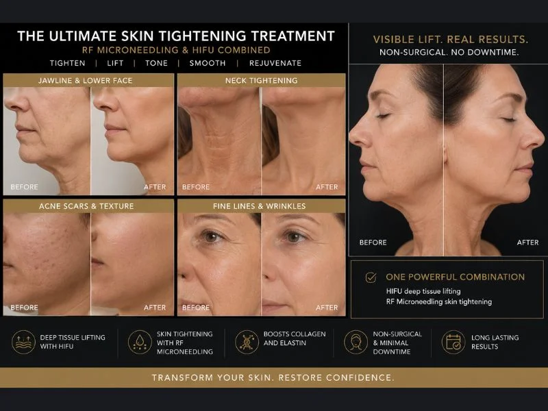 Results of combined treatment for the ultimate skin tightening treatment Gainsborough